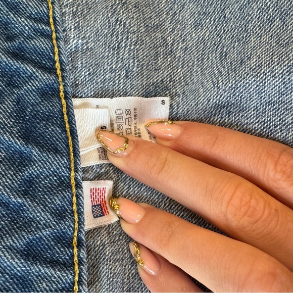 American Apparel Denim A-line Button-Front Skirt - Picture 8 of 10